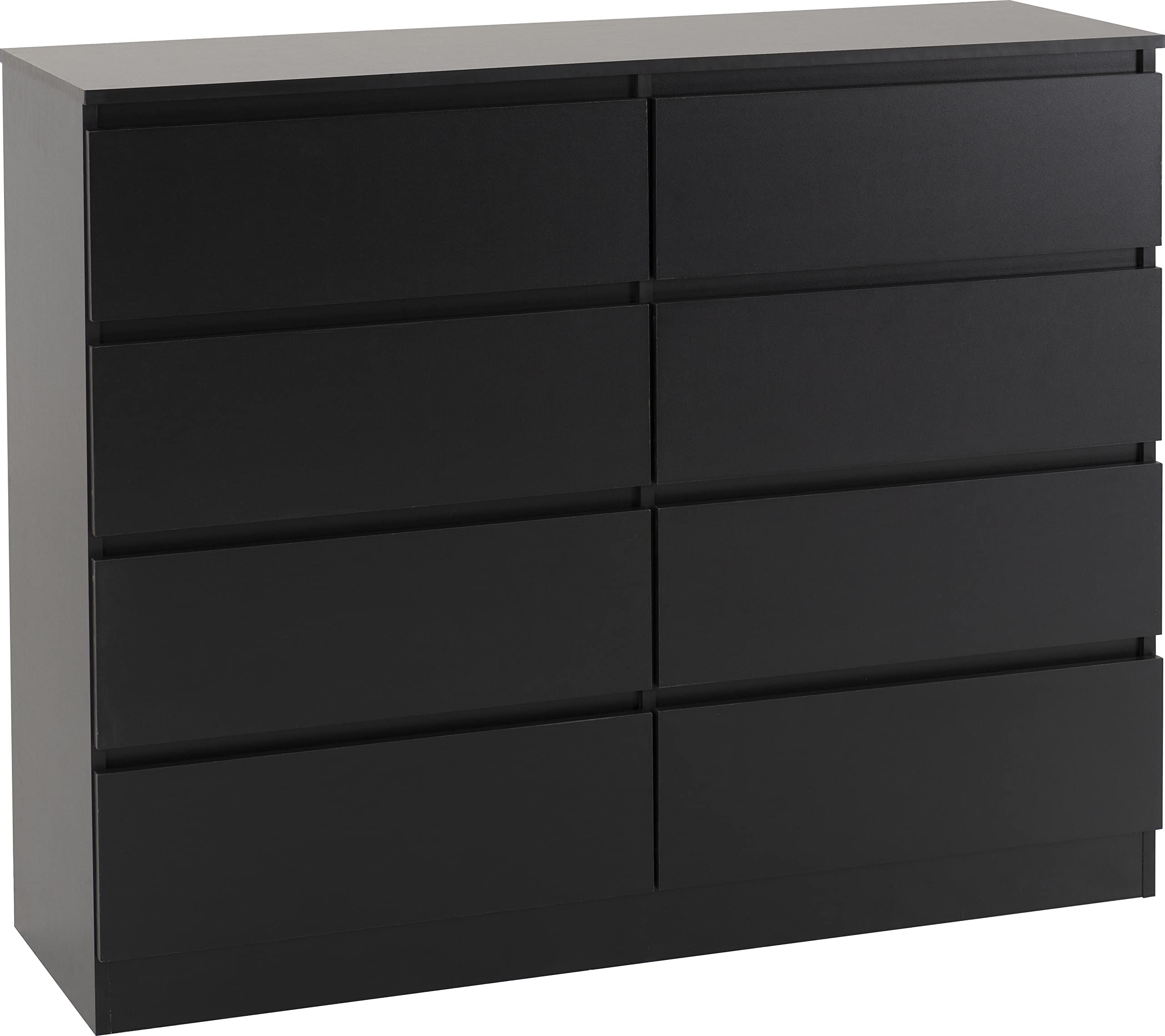 Seconique Malvern 8 Drawer Chest - Black