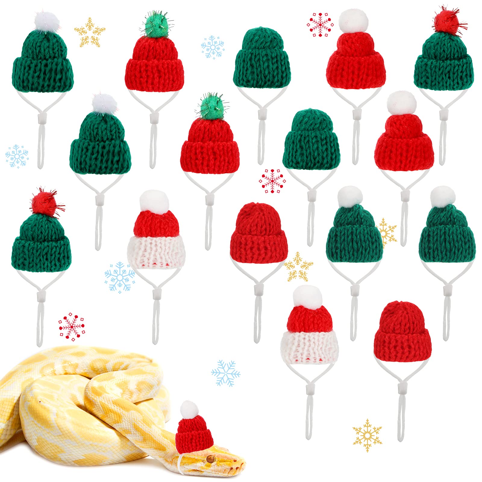 Chapeaux de Noël en tricot avec sangle réglable pour éviter qu'ils ne tombent du lézard