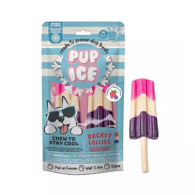 Pup Ice Friandises Gláceos para Perro Congelar - Chupetes Afrutados Refrescantes