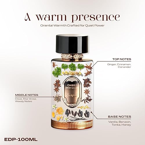 Miniatura 2 de Sapil Ombre Smoky Quartz Eau de Parfum  Perfume de madera picante unisex de larga duración  Notas de jengibre, canela y vainilla  Fragancia cálida