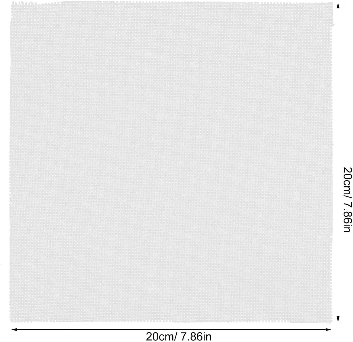 White Cotton Embroidery Fabric Squares 13ct Grid, 6pcs