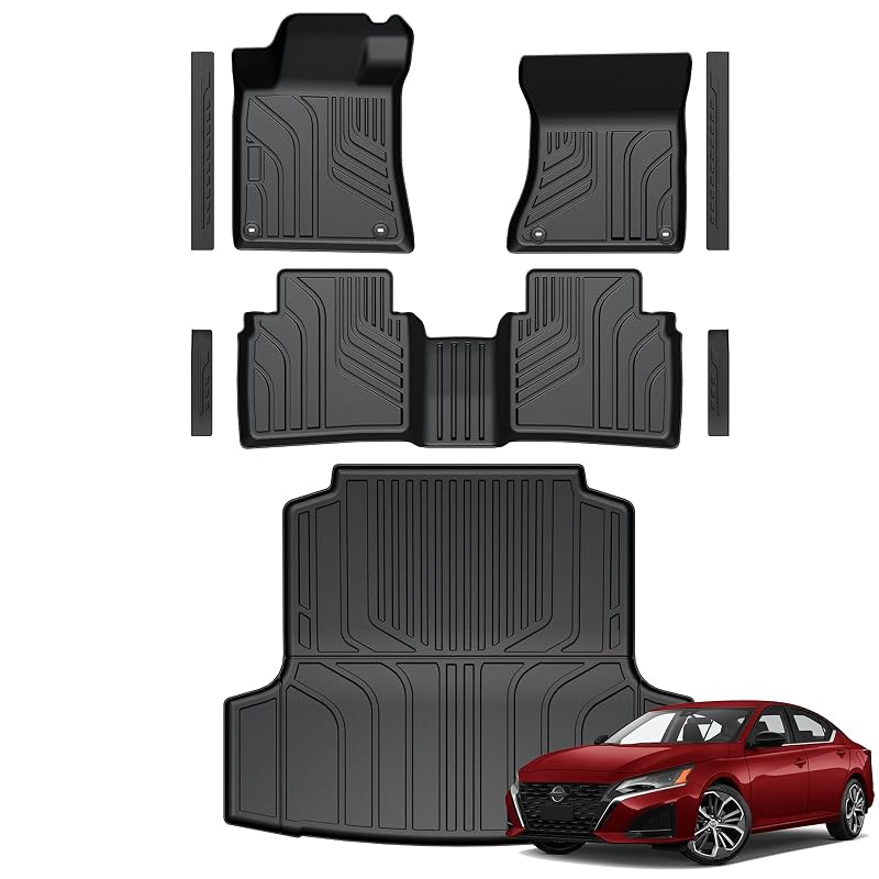 Kit de tapetes automotivos para Nissan Altima 2019-2026 GALVAGNITE com tapete de porta-malas e protetores de soleira
