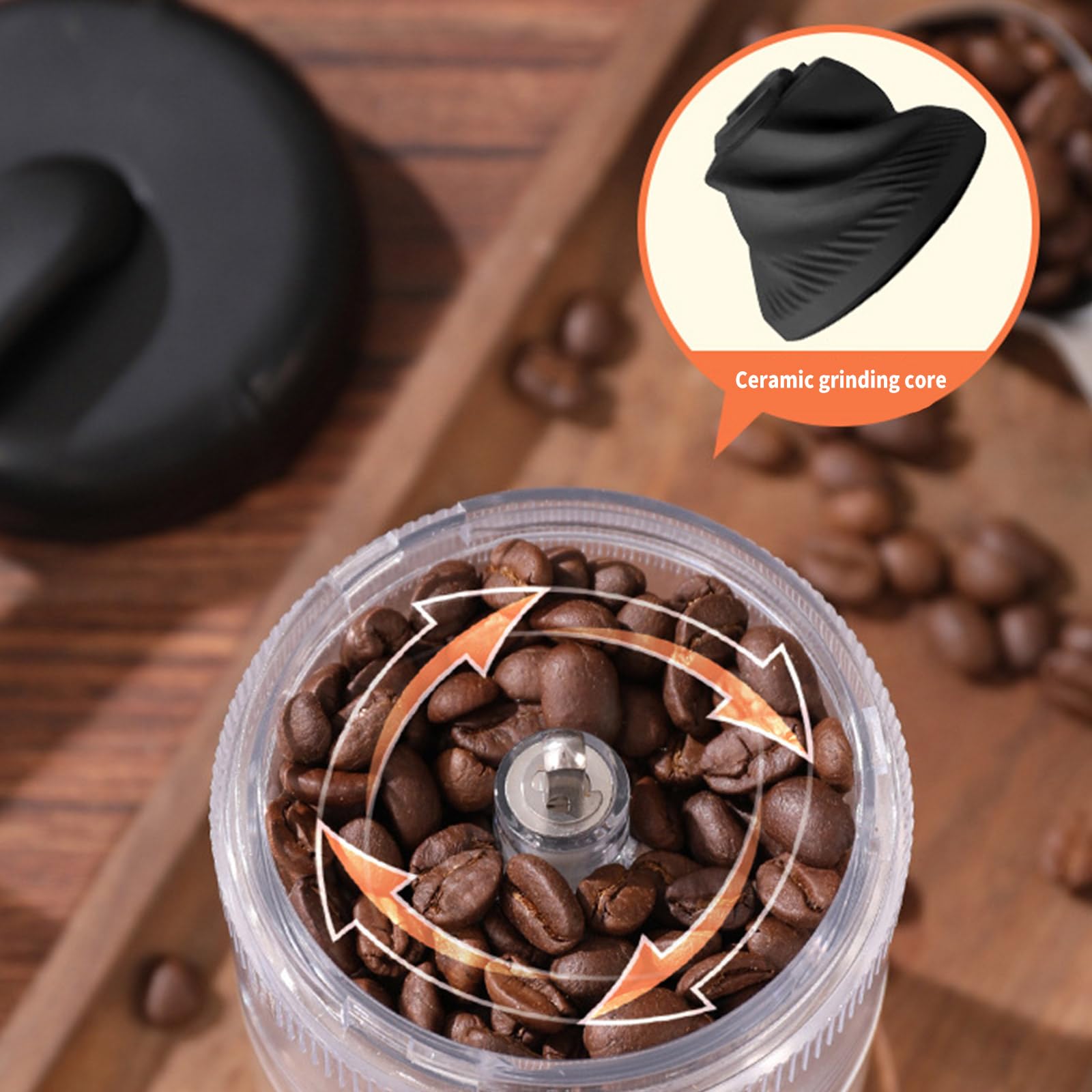 Macinacaffè Manuale Con Macina In Ceramica - Portatile Per Casa, Viaggi E Campeggio - Foto 14