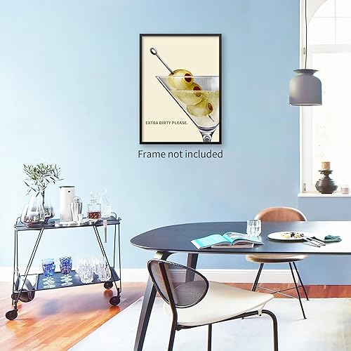 Miniatura 4 de Heltrappe Pósteres de cóctel vintage de los años 70, arte de pared estético de Martini alcohol, impresiones en lienzo para bar, comedor, cocina,