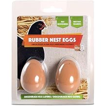 Brown Rubber Chicken Nest Eggs, Pair
