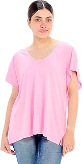 بلوزة زيرا لامعة برقبة V للنساء من اونلي