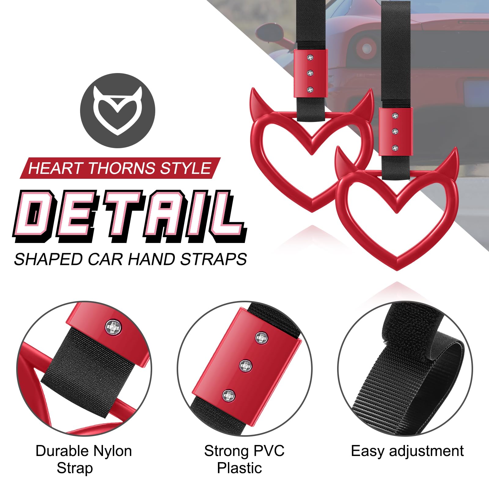 Amazon.com: Fabbay 2 Pieces Heart Handle Keychains Car