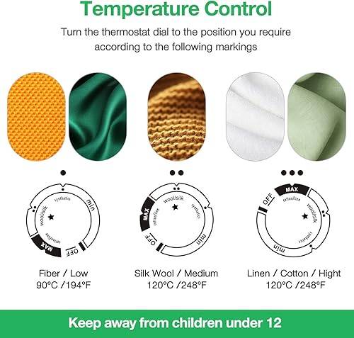 Miniatura 7 de Mini plancha para manualidades y acolchados, máquina eléctrica de prensa de calor para viajes y hogar para suministros de costura (negro)