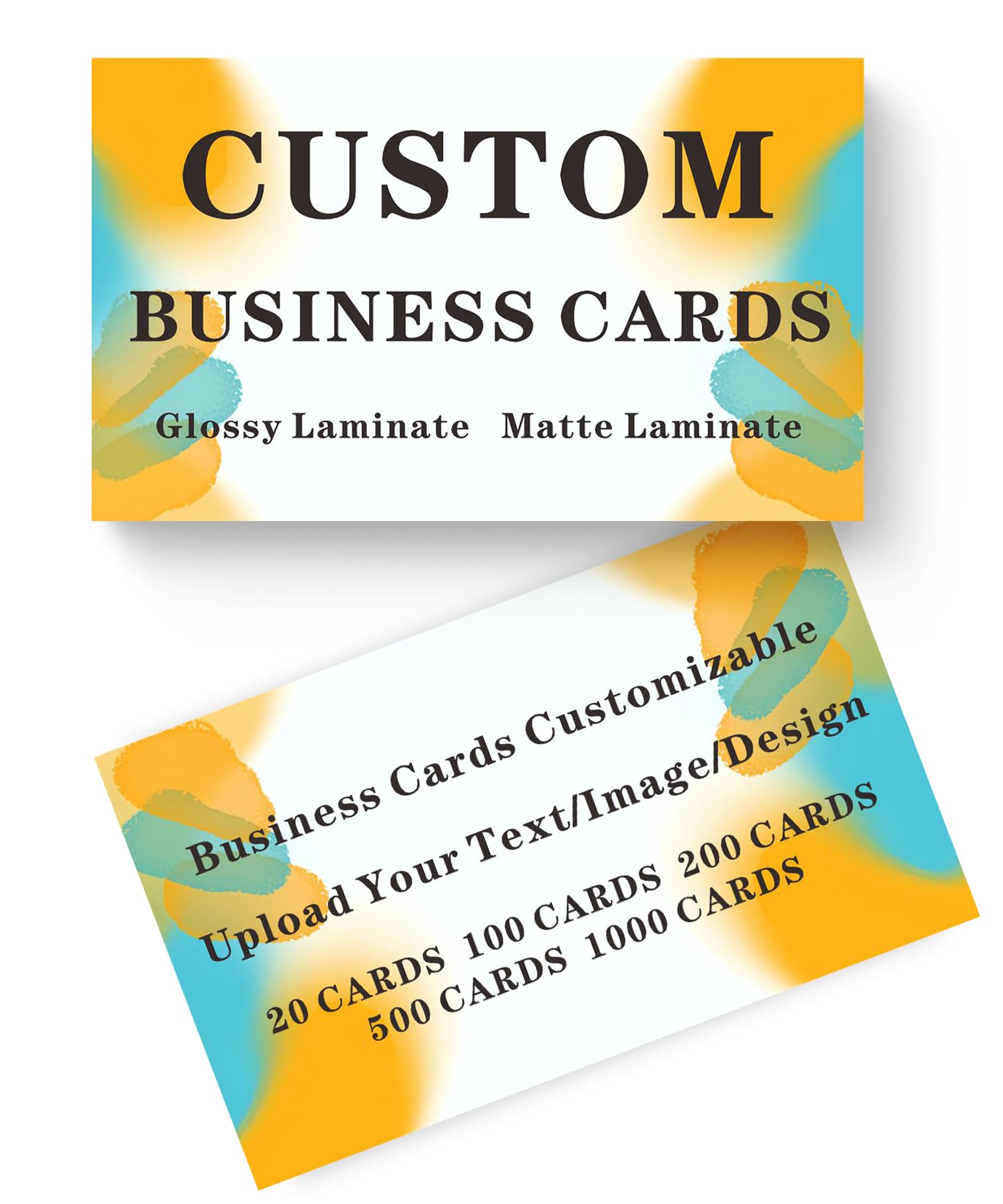 Custom Business Cards - 14pt Glossy Matte - Personalized Customizable (20 to 1000 Cards)