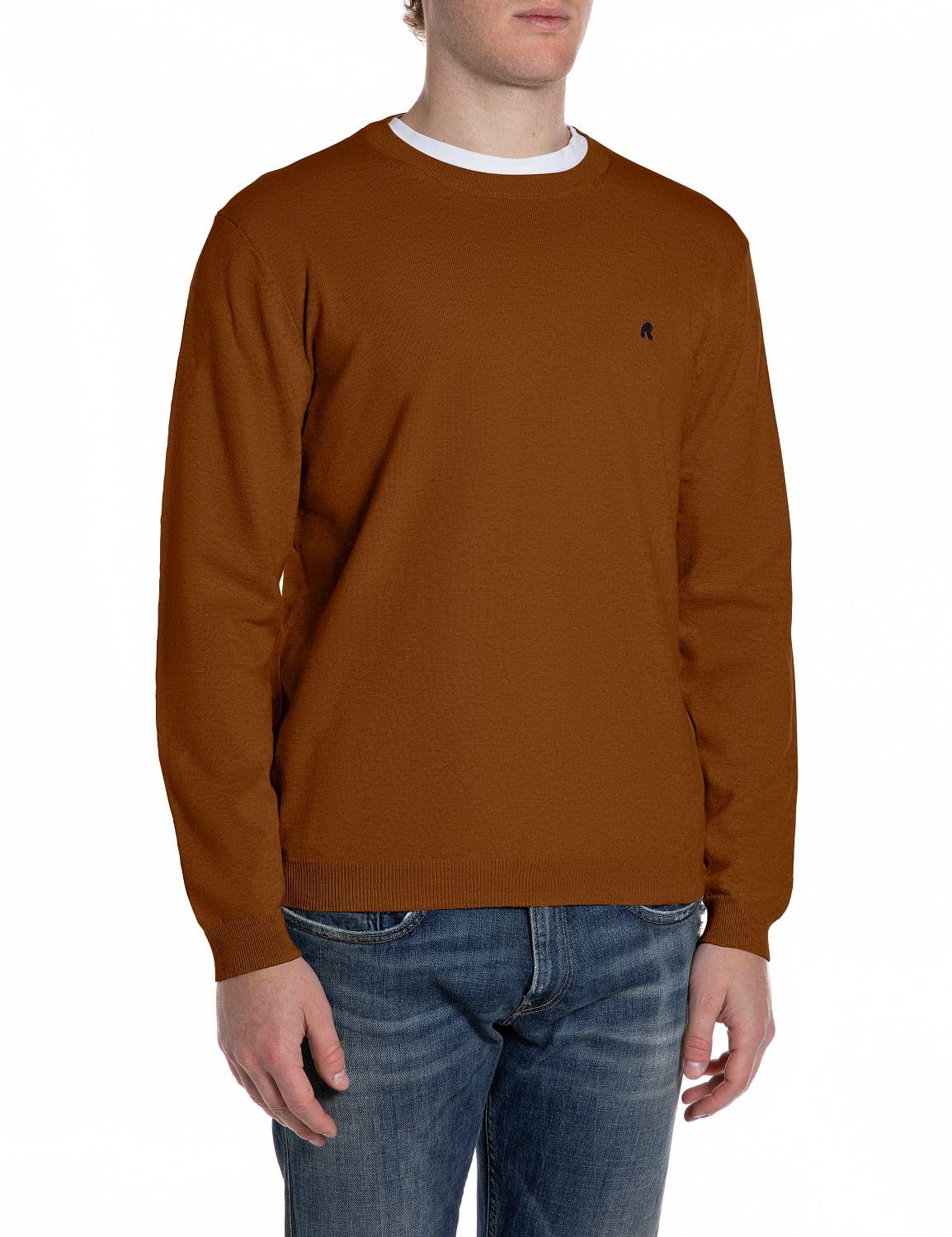 Replay Men's Knitted Jumper, 246 Brown, M