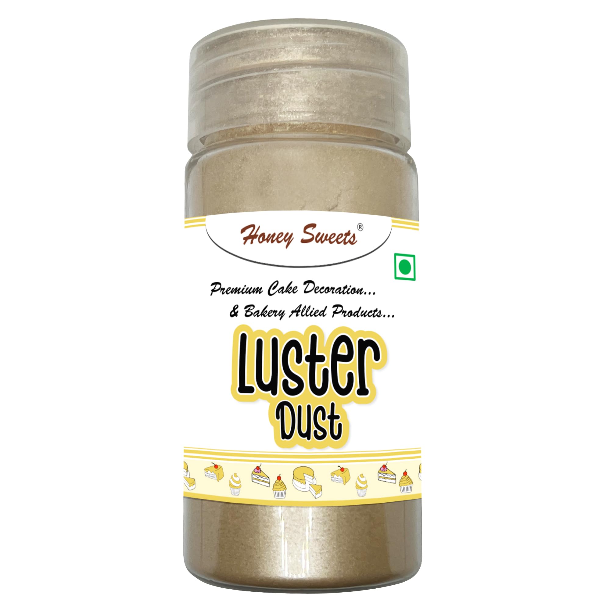 Honey Sweets Edible Moon Gold Luster Dust for Painting on Cakes and Chocolates | Glittering Shiner Dust |Edible Luster Dust for Cake Decorating |(25 Grams, Moon Gold) (B0D8VZJ83G) Amazon Price History, Amazon Price Tracker