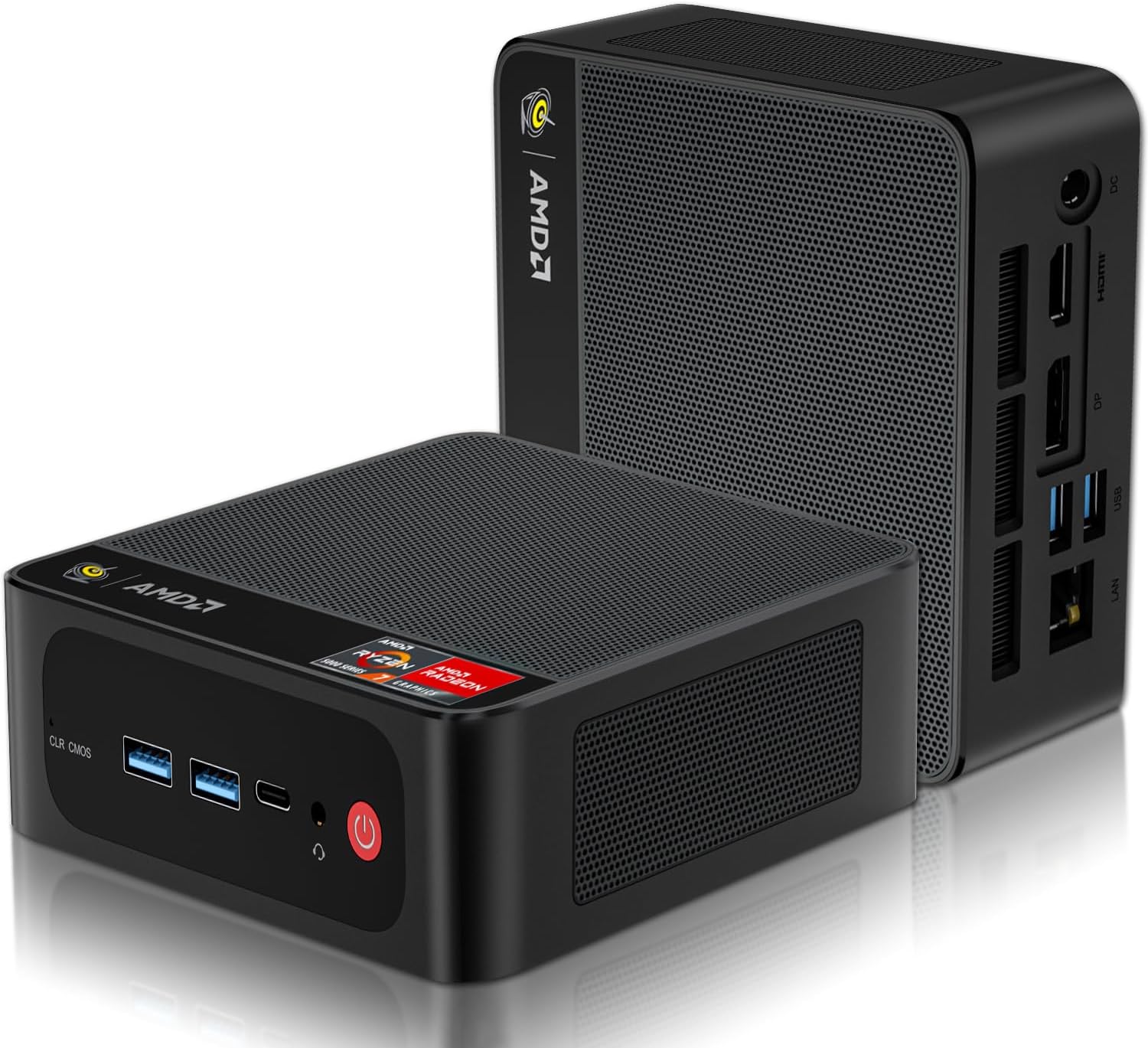 SER5 PRO Mini PC,AMD Ryzen 5 5500U (6C/12T,up to 4.0 GHz),Mini Computer with 16GB DDR4/480GB NVMe SSD,Support Triple Screen Display, WiFi6, BT5.4,Type-C, 2.5G LAN