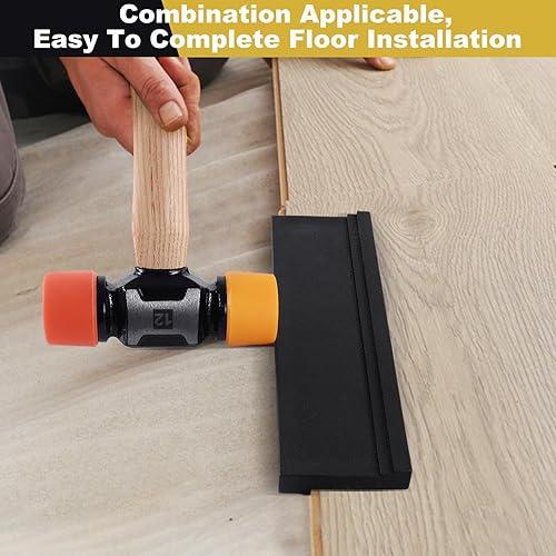 Miniatura 7 de Martillo de mazo de 12 oz con bloque de roscado, martillo de nailon y plástico de doble cara, martillo de cara suave