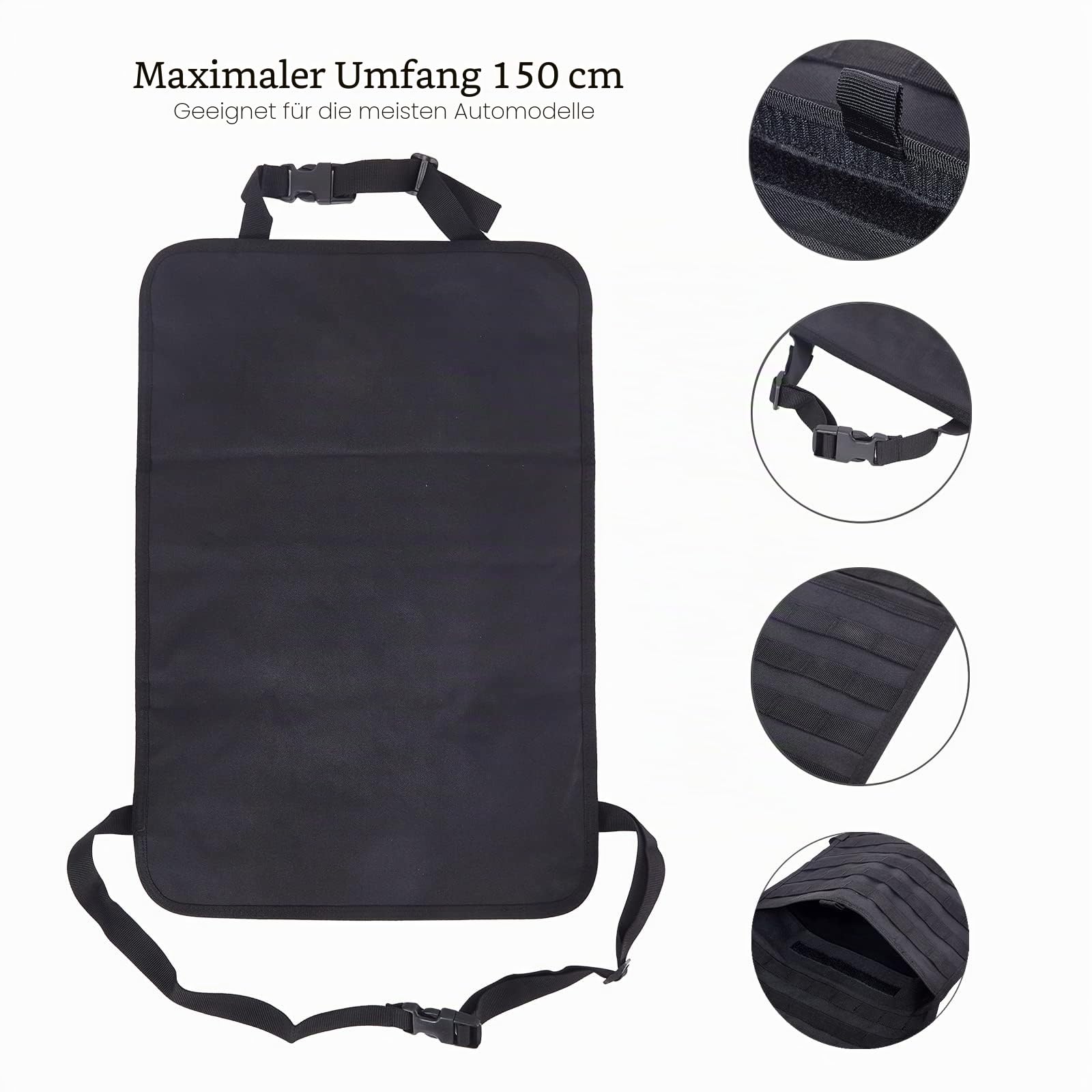 Taktischer LKW-Organizer für Rücksitz, Aufbewahrungstasche, Molle-Panels für Fahrzeuge, Auto und SUV, Schwarz, 6 Stück