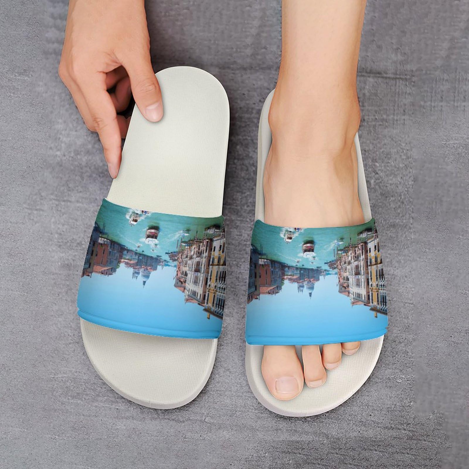 Ciabatte da doccia Venezia Italia Sliders per uomo e donna, antiscivolo