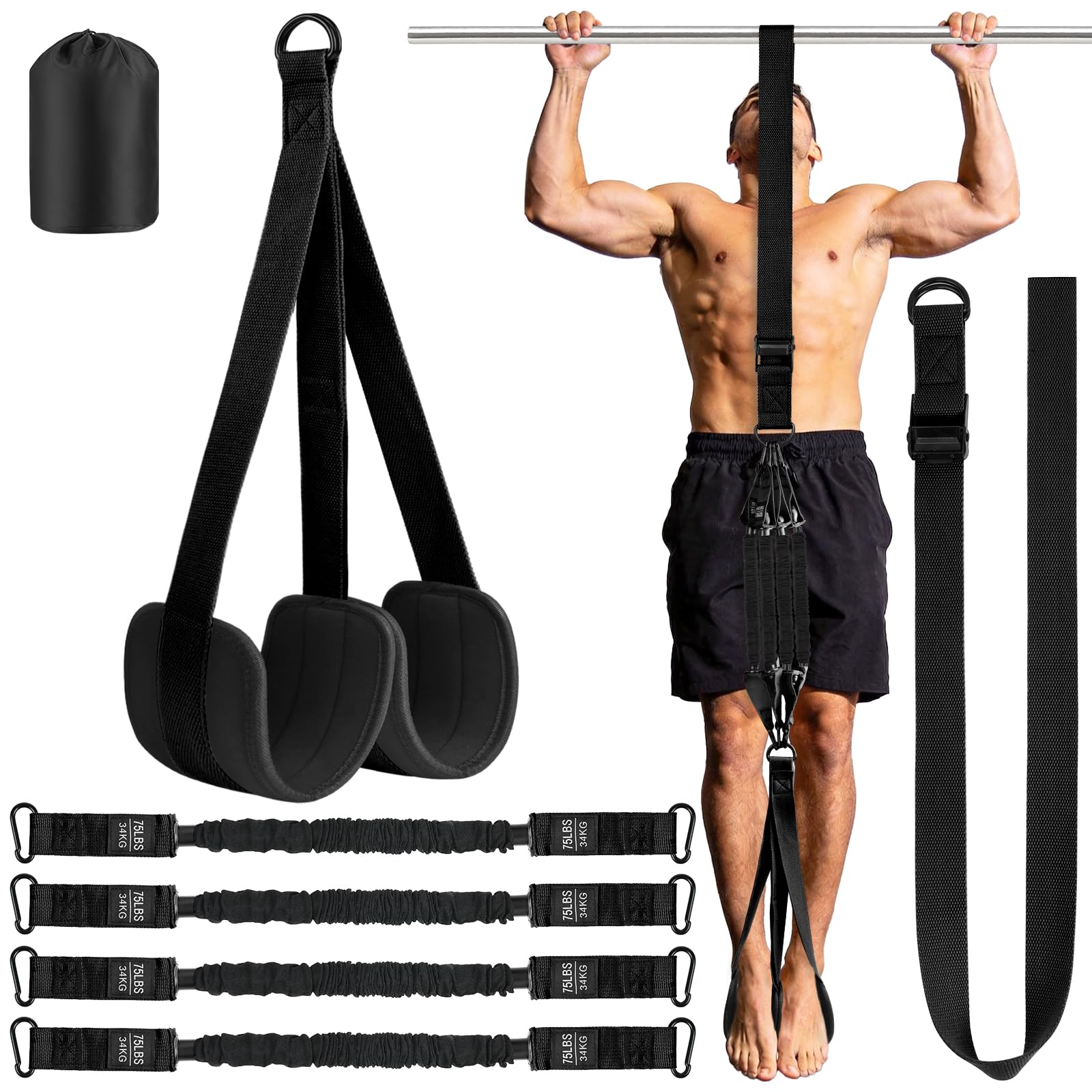 AOOSA Pull Up Assistance Band, Heavy Duty Pull Up Assist Workout Equipment