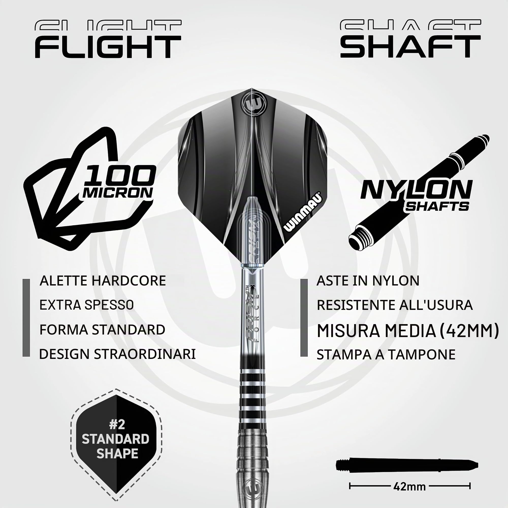 WINMAU Sniper V2 90% Freccette Steel Darts 24G.