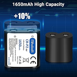 5-Pack CR-P2 Battery, 6V 1650mAh Lithium Replacement for 223A, DL223A, EL223AP, and 2CR-P2