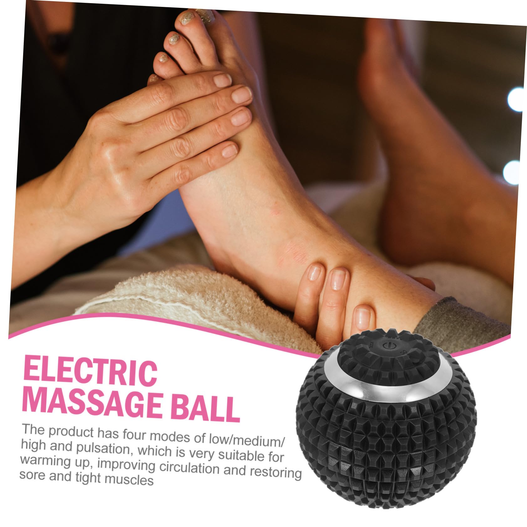 Mikikit Pelota De Masaje De Pies Eléctrica Para Manos y Piernas Masajeador De Pies Bolas De Masaje Práctica Para Fascia