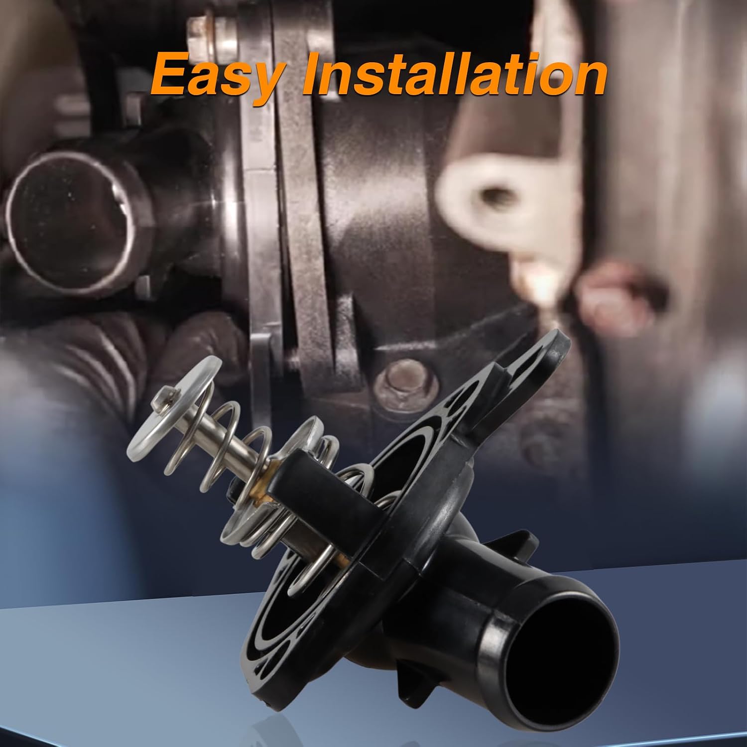 FUSCH Thermostat Housing Kit Assembly Compatible with Honda CR-V 2.4L l4 2002-2006 Civic 2.0L l4 2002-2005 Acura RSX 2.0L l4 2002-2006 Replace#:19301PNA003 1430814