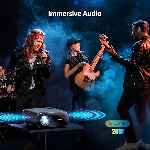 Miniatura 5 de NexiGo Proyector de Netflix para exteriores, con licencia oficial, NetflixYoutubePrime Video, 800 lúmenes ANSI, enfoque automáticoKeystone, nativo