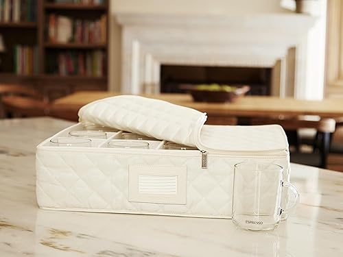 Miniatura 6 de Covermates Keepsakes - Almacenamiento de cristalería ajustable - Protección acolchada - Ventana de identificación - Resistente a las manchas -