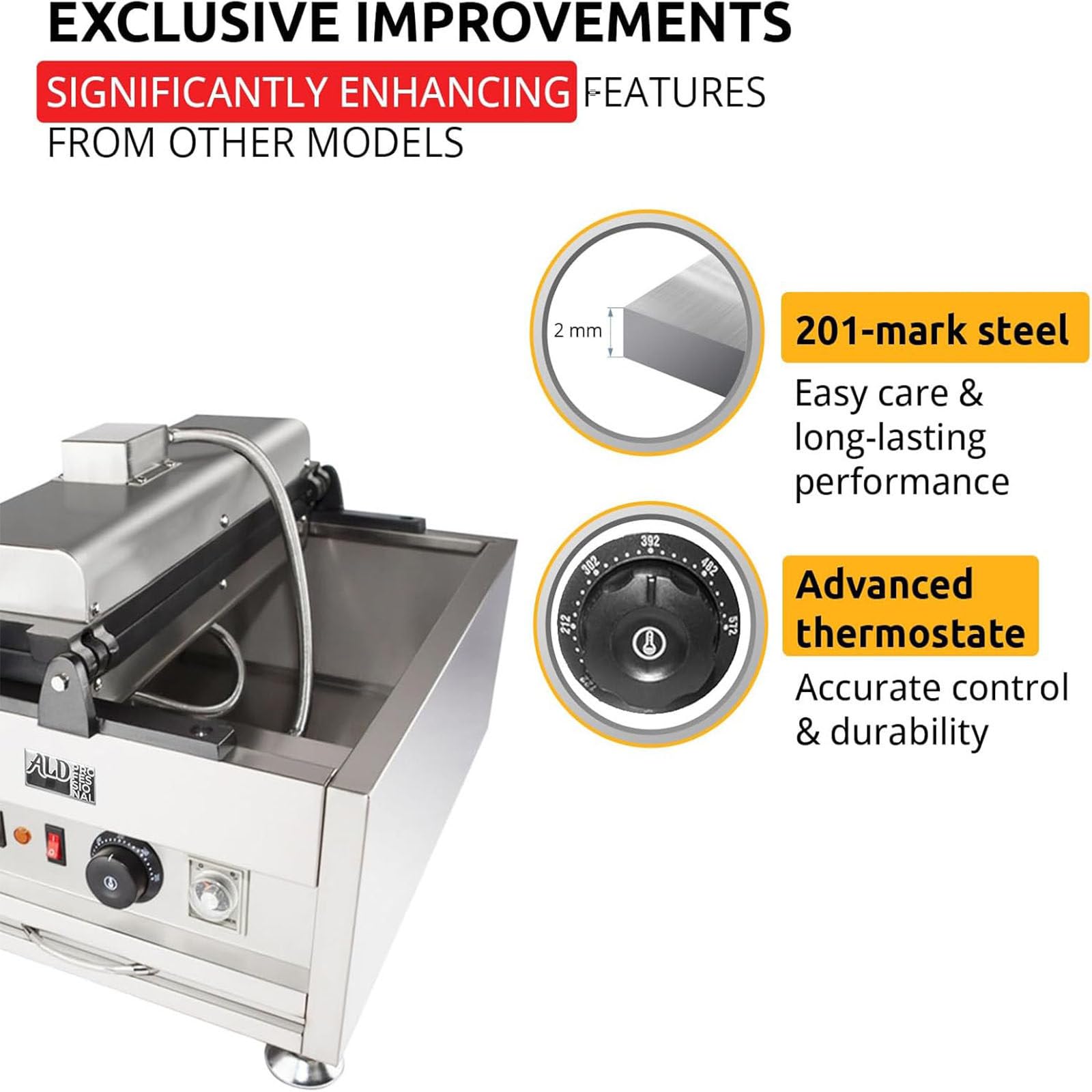 Máquina hacer gofres pescado Taiyaki,máquina para hacer gofres de mermelada o helado de uso comercial,6 piezas, máquina para hacer gofres de acero,Curada-pre-Seasoned,Camping y Barbacoa,110V