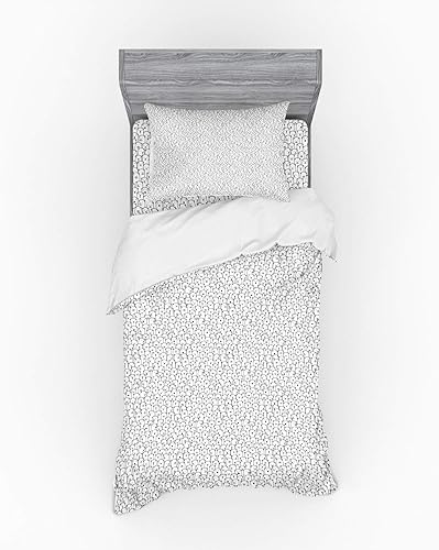 Miniatura 5 de Ambesonne Polar Bear Duvet Cover Set, Crowd of Arctic Animals with Funny Bored Surprised Smiling Face Expressions, 4 Piece Bedding Set with Shams