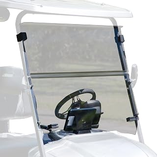 RED DOT Folding Tinted Golf Cart Windshield Compatible with Star EV Sirius Golf Carts | 3/16 Inch Acrylic | Made in the USA
