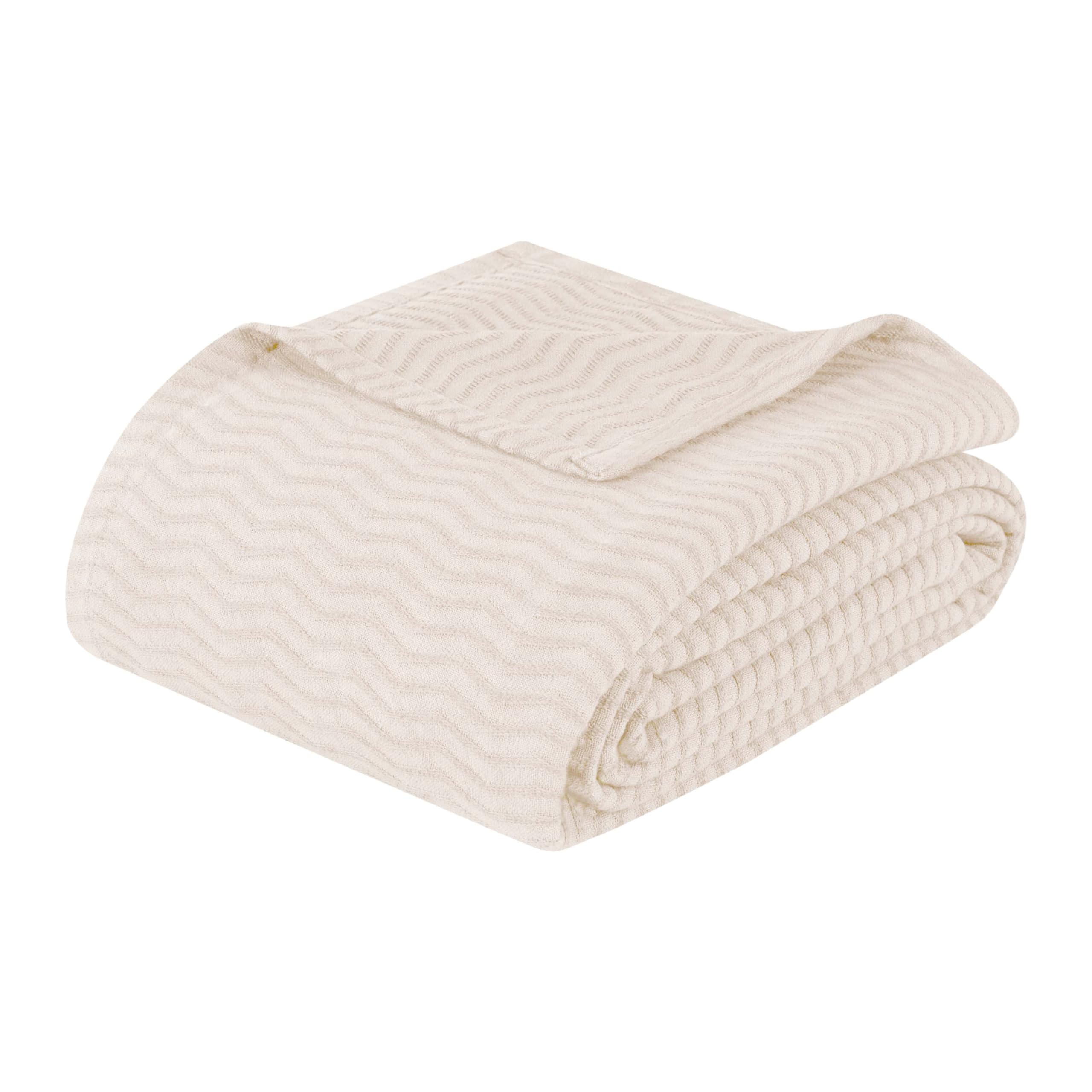 Couverture pour pique-nique en coton JENA : housse de lit, jeté de canapé et drap de plage tissé