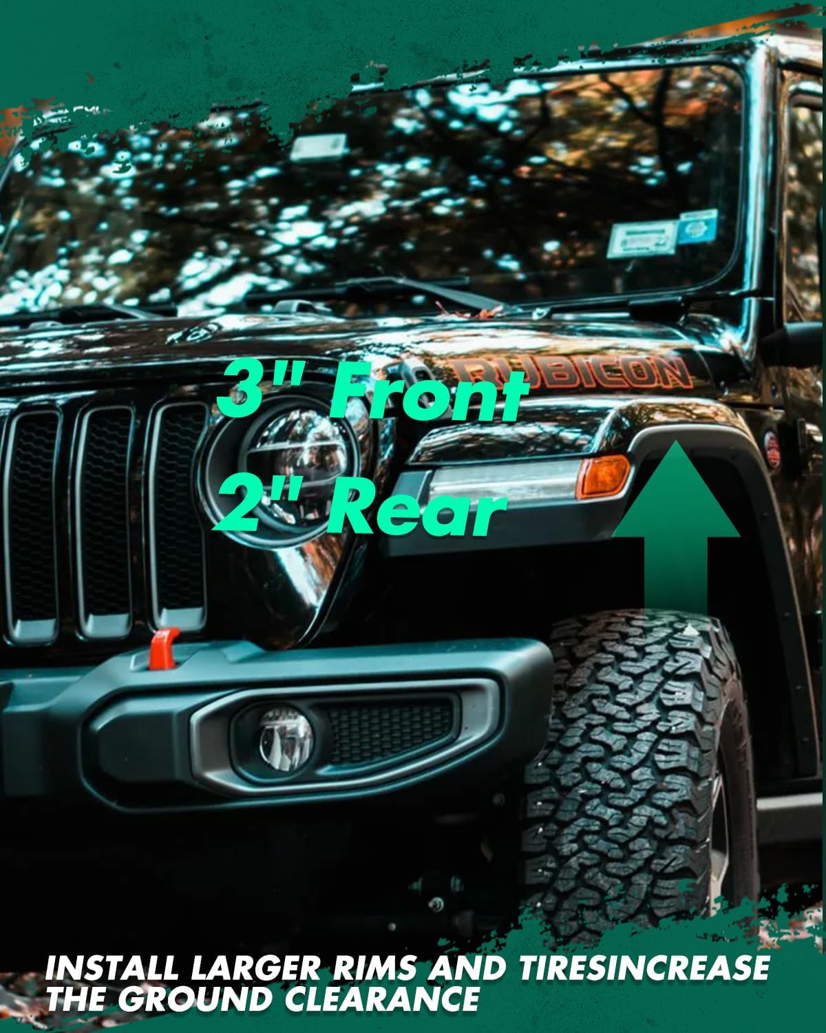 SCITOO 3" Front and 2" Rear Leveling Lift Kits Fit for Ford for F-350 Super Duty 1999-2020, for F-250 Super Duty 1999-2020, 4Pcs Leveling Kits