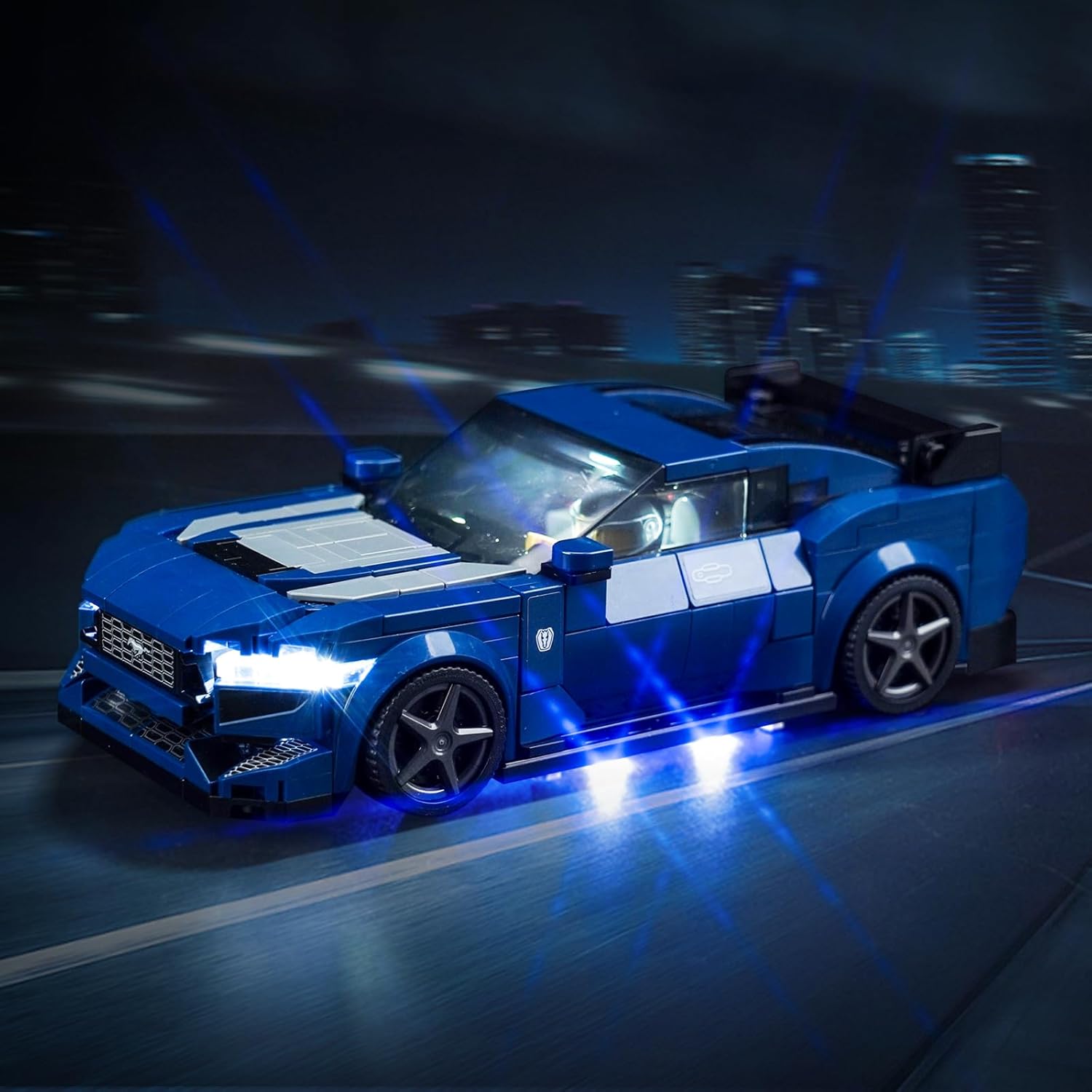 VONADO LED Light Kit Compatible with Lego Ford Mustang Dark Horse Sports Car 76920 (No Models Only Light) Creative Lighting Set Accessories Compatible with Lego Ford Mustang 76920 Building Set