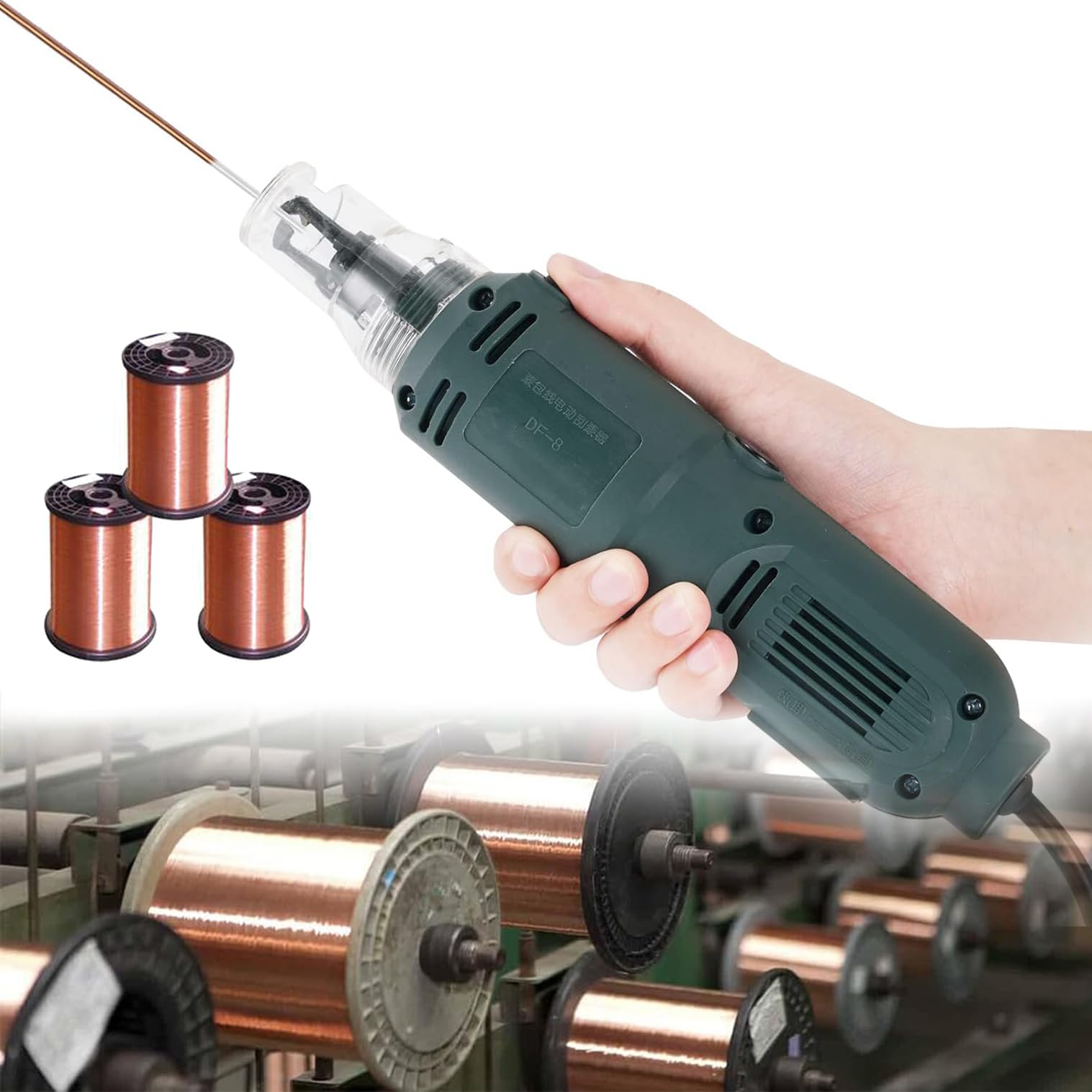 Rascador De Pintura De Alambre Esmaltado Eléctrico De Mano De 25 W, Máquina Peladora De Cables Magnéticos, Cortador Pelacables De 120000 R/min, Raspador Manual Para Alambre Esmaltado De