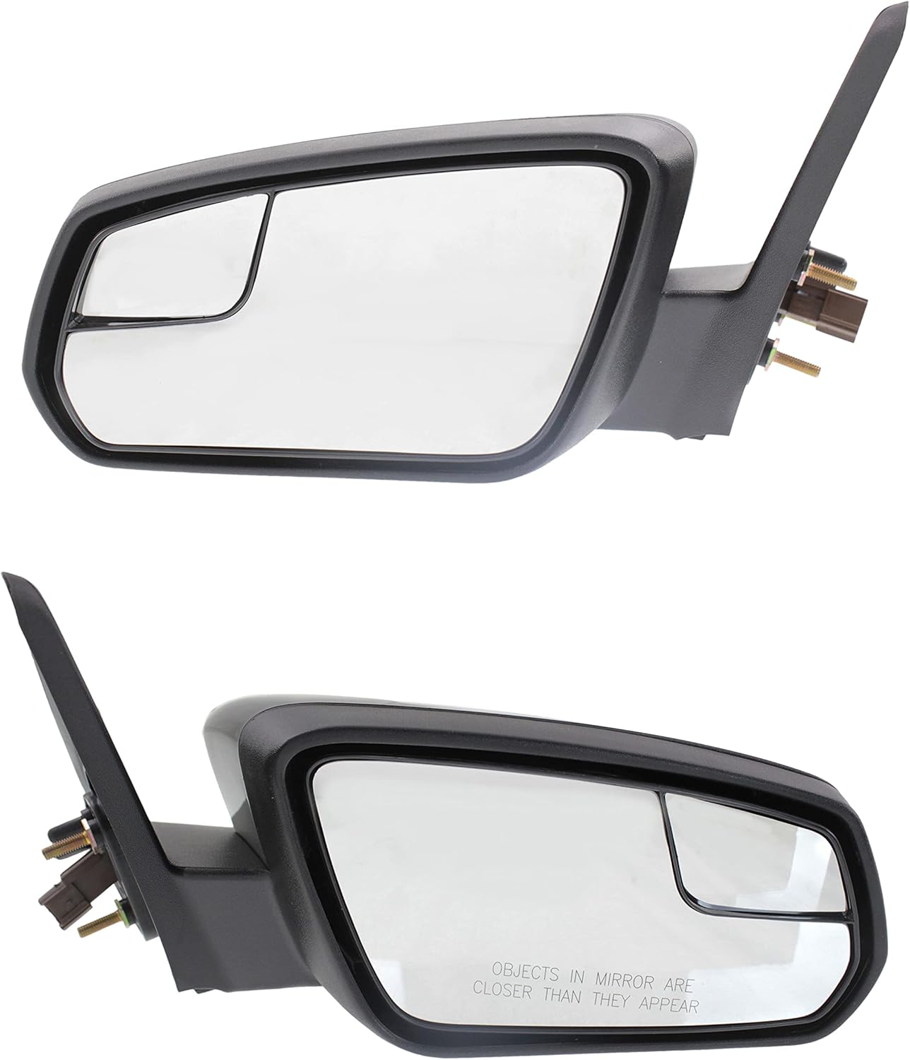 Kool Vue Driver & Passenger Side Power Mirrors for Ford Mustang 2011-2012 With Spotter Glass with 2 Caps