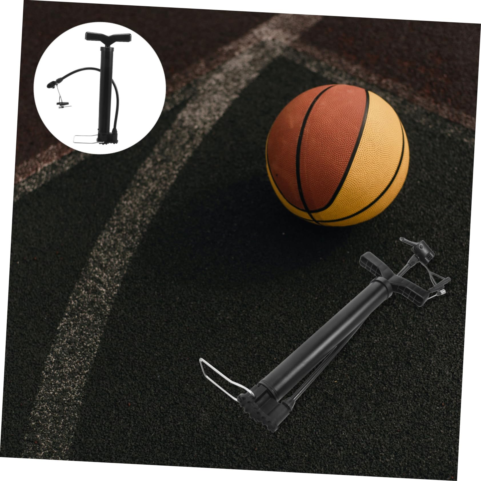 HANABASS 4piezas Bomba De Aire Portátil para Balones De Baloncesto y Fútbol Inflador Manual Compacto y Ligero para Uso Casa y Movimiento Diseño Amigable y Duradero