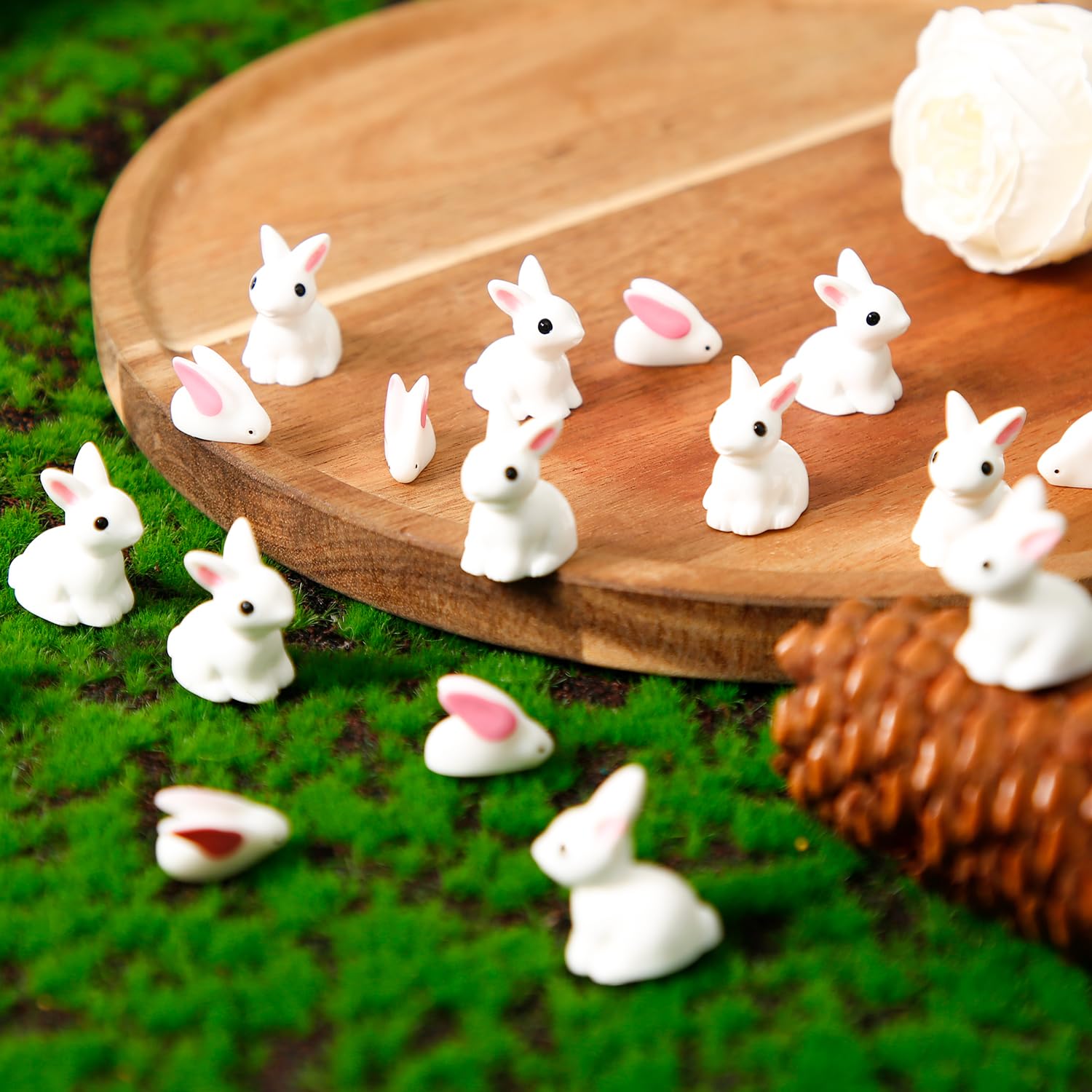 Kit 2 Bambole Coniglio In Legno Da Decorare - Fai Da Te Per Adulti E Bambini