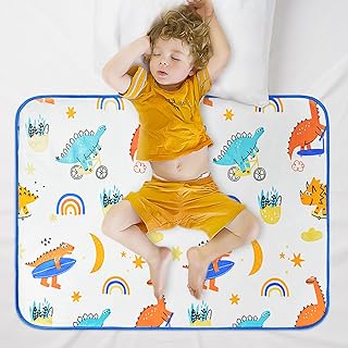 Potty Training Bed Pads, Bed Protector for Kids, 70 * 90cm Bed Wetting Mattress Protector Bed Wetting Sheets Mats, Absorb Water Pads Toddler Sheet Protector Toilet Training (Dinosaur Paradise)