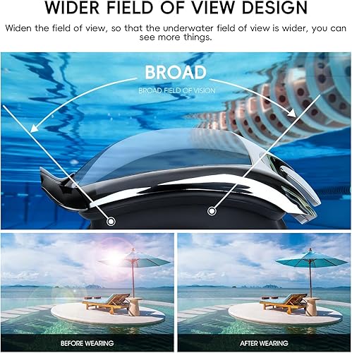 Miniatura 4 de Gafas de natación para adultos, antiniebla, sin fugas, con visión clara, gafas de piscina con sello profesional