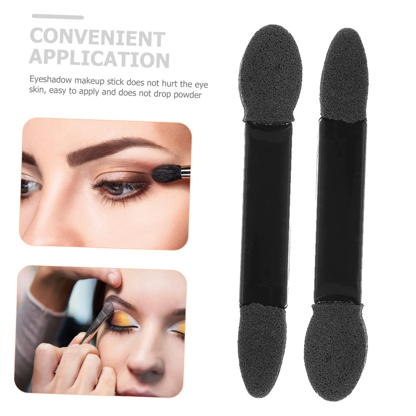 FOMIYES 50-piece Makeup Sponge Brush Set Eyeshadow Brush Kit Double-ended Applicator Ideal for Daily Use Travel