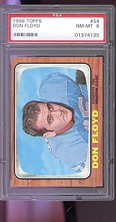 1966 Topps #54 Don Floyd Houston Oilers NM-MT PSA 8 Graded Football Card - Unsigned Football Cards