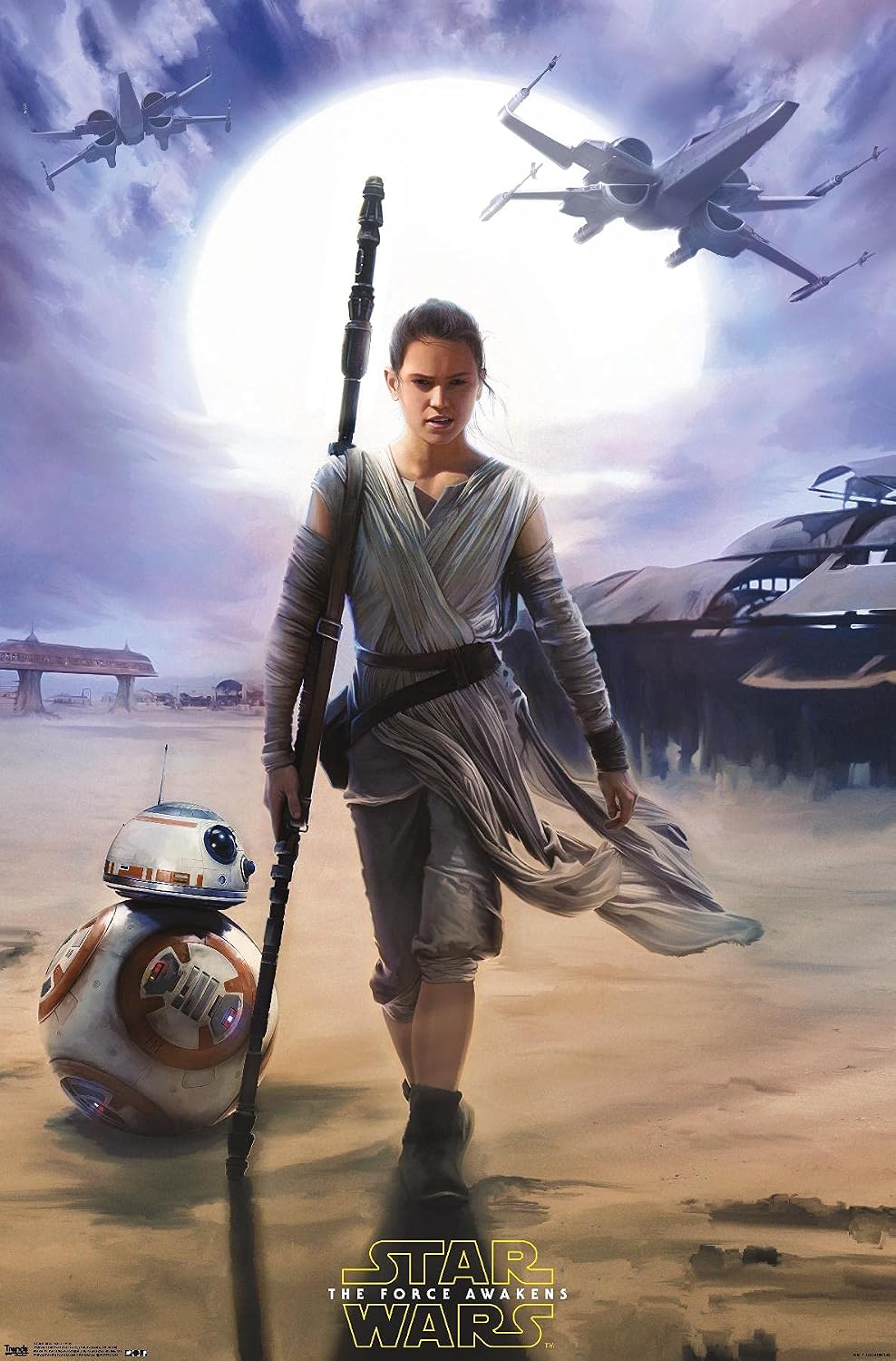 Trends International Star Wars: The Force Awakens - Rey Wall Poster, 22.375" x 34", Premium Unframed Version