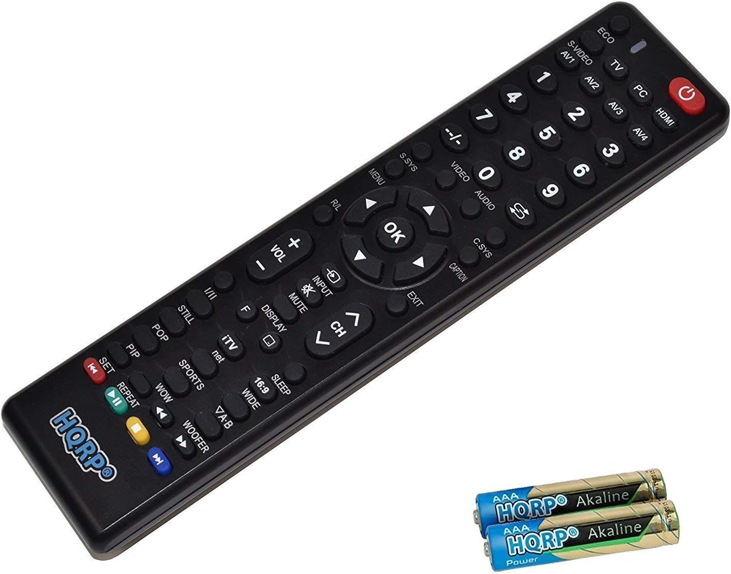 HQRP TV Remote Control Works with Sanyo FVM5082 FW24E05T FW65D25T LCD
