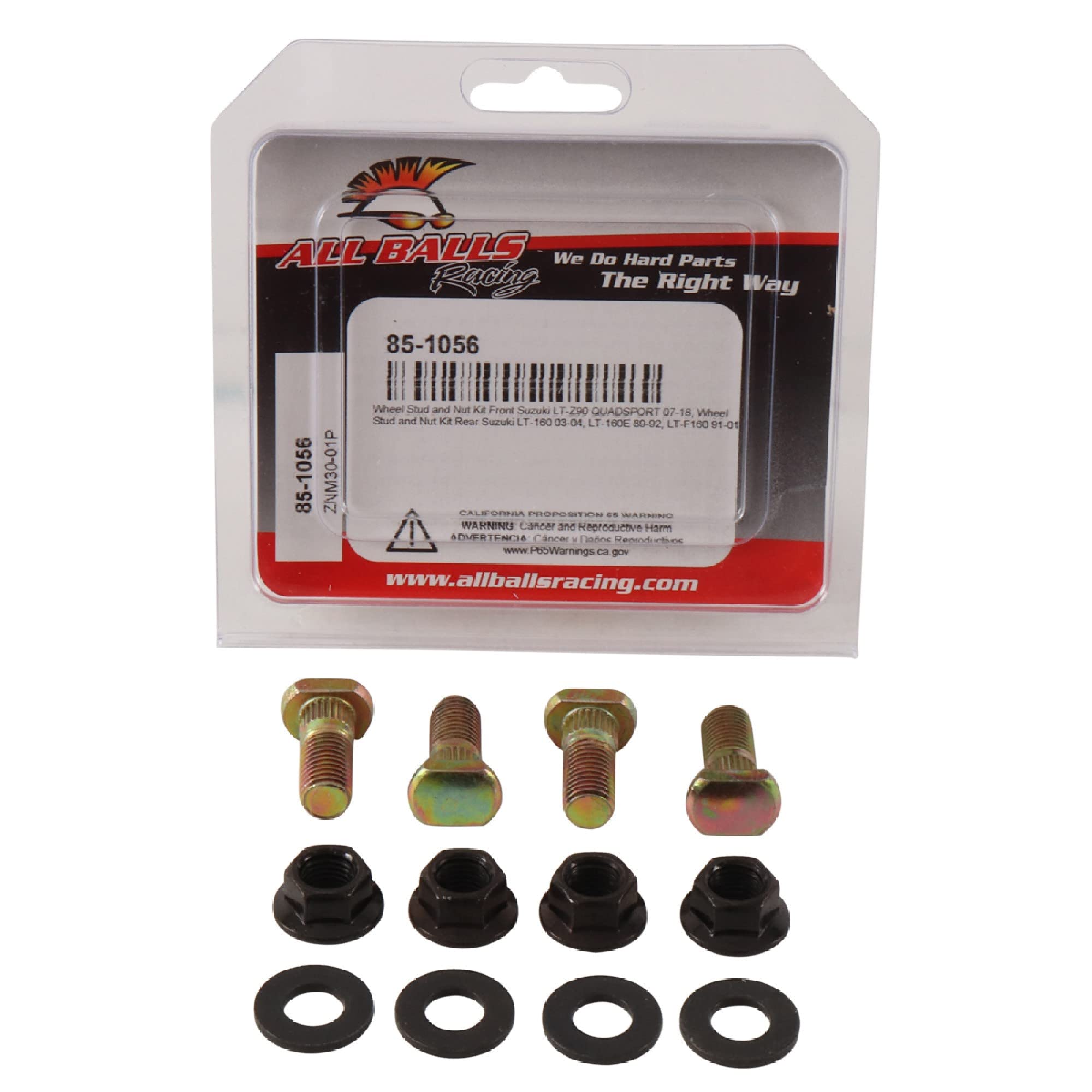 Atv Wheel Studs 8-Piece Wheel Stud Set For Suzuki ATVs - M10x1