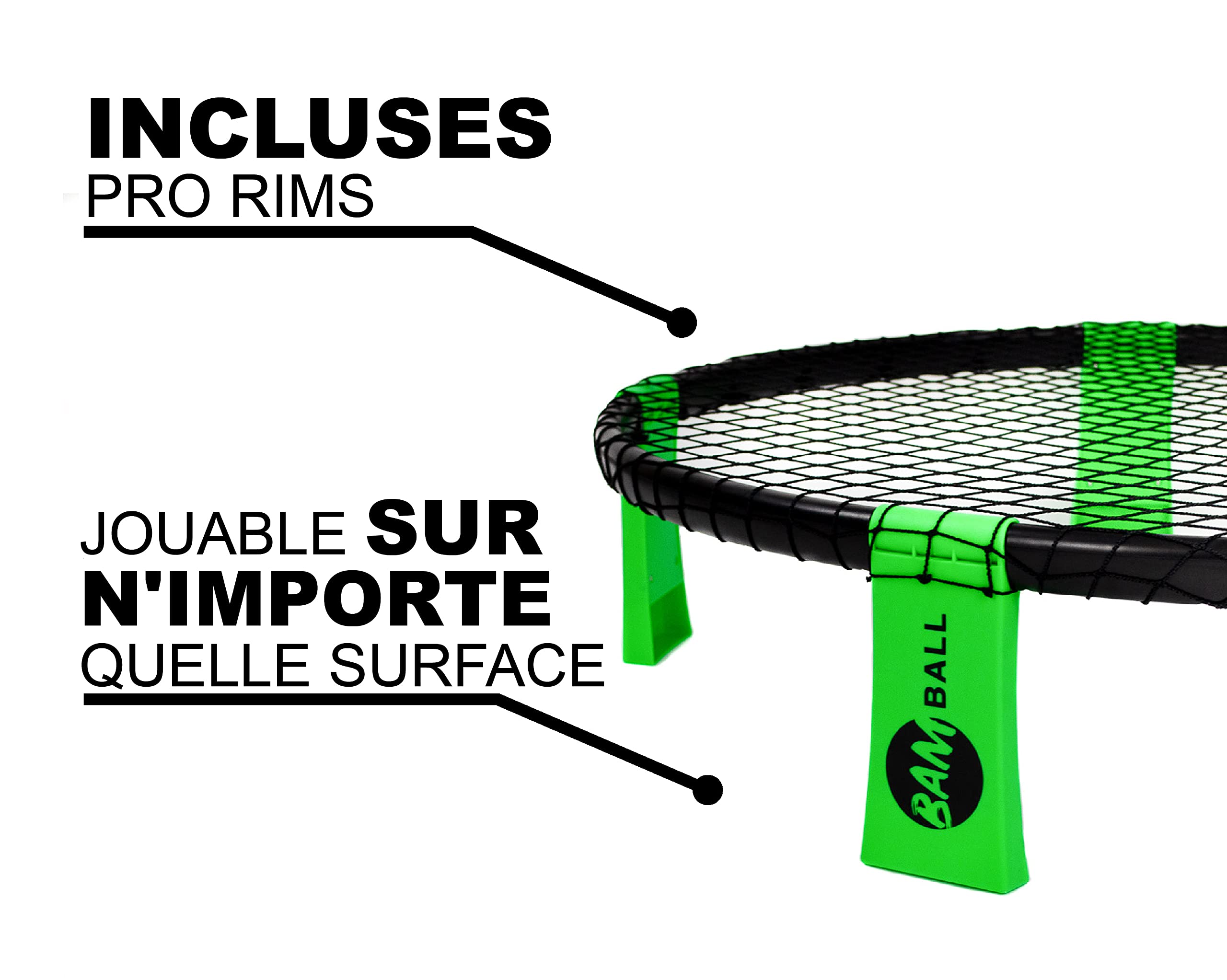 Set avec 3 balles + Pompe supplémentaire – Le Jeu d'été Parfait – Comprend 3 balles, Sac de Sport, Pompe et Instructions – Jeu pour Enfants, Adolescents et Adultes