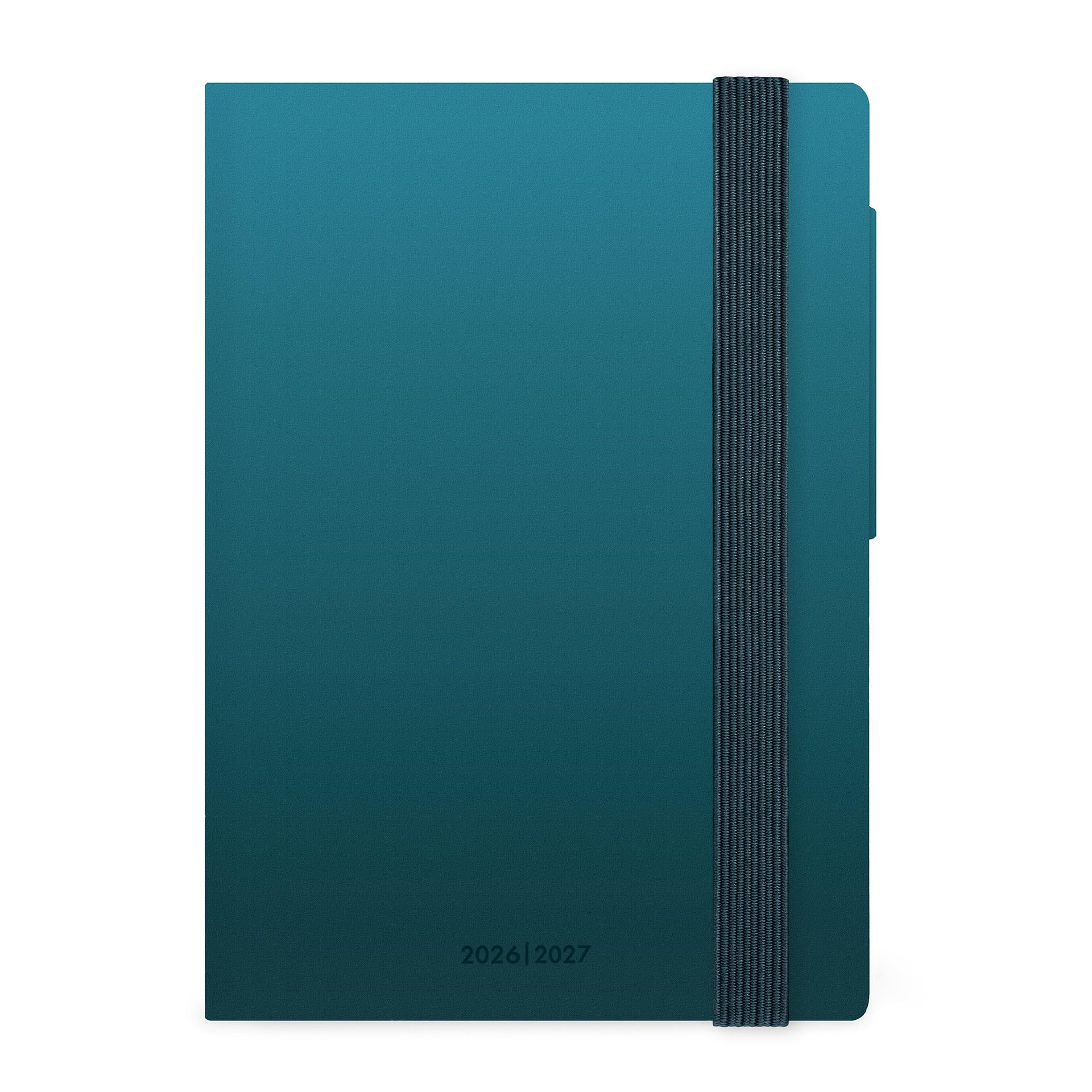 Legami - Daily diary 2026-2027, Deep Teal, 16 months, small, diary from September 2026 to December 2027, elastic closure, FSC certified paper, with monthly planner, 9.5 x 13.5 cm