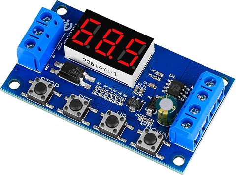 3.3V-15V DC Motor Controller 50W Forward and Reverse Controller Automatic Cycle Timing delay Module Signal Trigger Brushed Motor Time delay Relay Limit Switch 18 Functions 1pcs