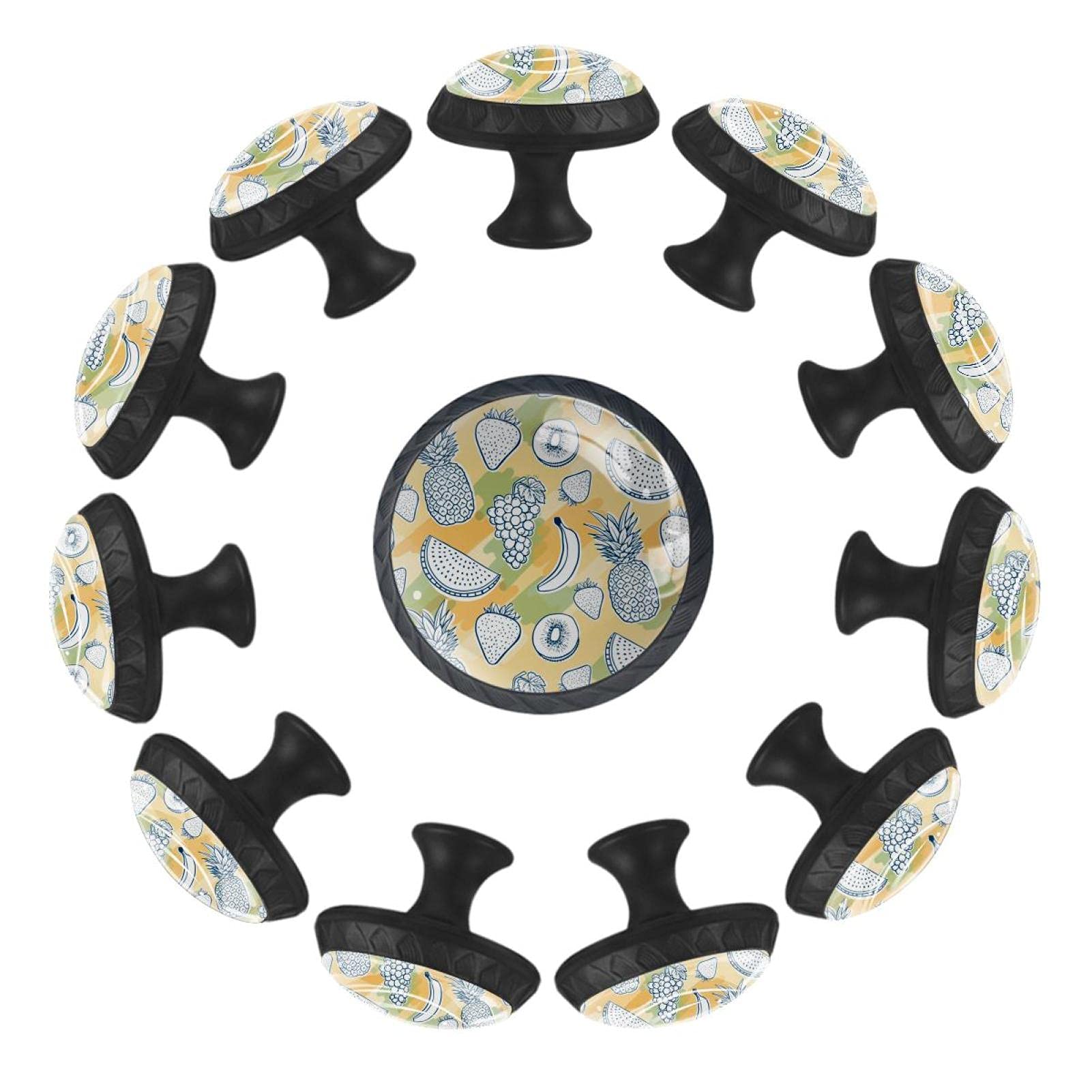 Boutons de tiroir ronds motifs tropicaux 35 mm, poignée meuble enfant salle de jeux