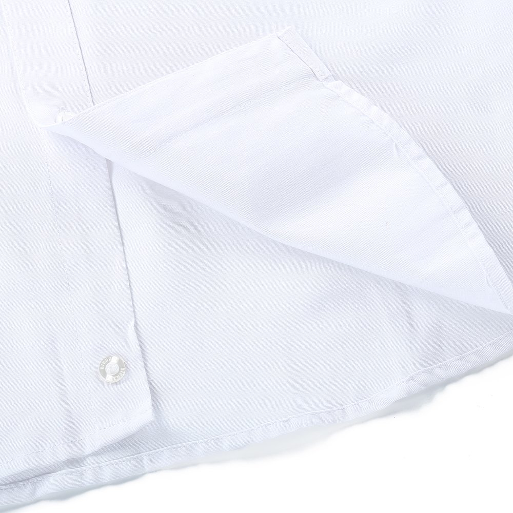 Bienzoe - Camisa Oxford de manga larga con botones para niño - Blanco - (10- 11 años)