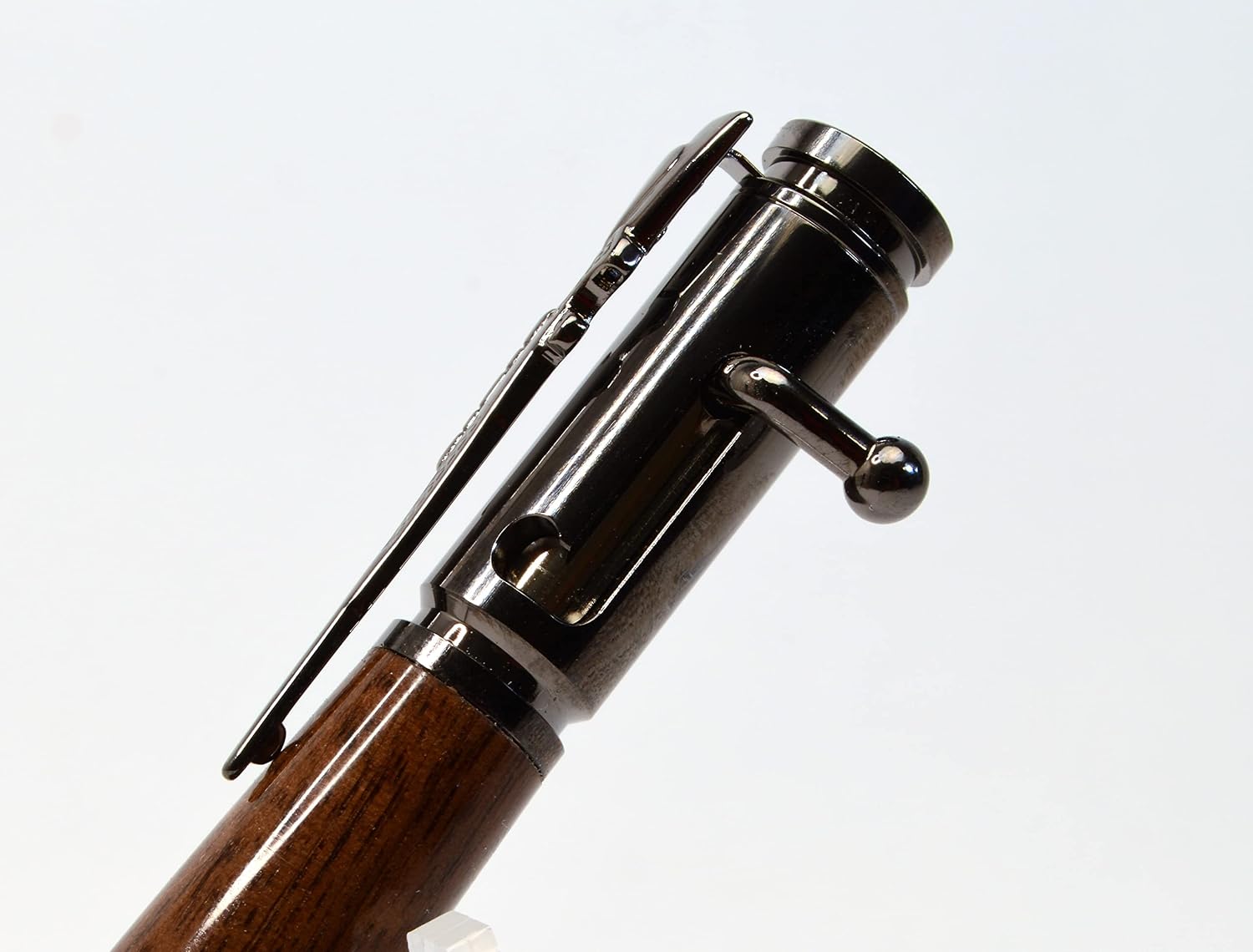 M1 Garand Bolt Action Pen Made From a M1 Garand Wooden Stock in Gunmetal Finish