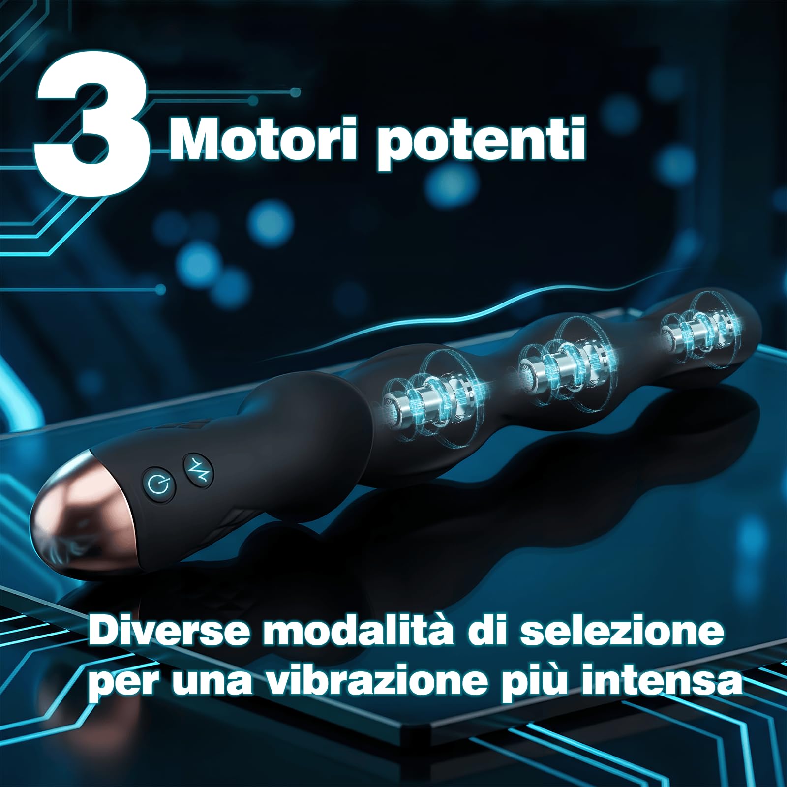 Vibratore Anale Plug Perline Massaggiatore Prostatico Punto G Buttplug